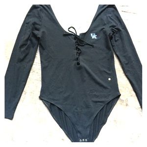 PINK Collegiate UK Black Bodysuit